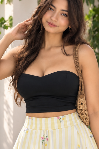 Sweetheart Neck Strapless Top