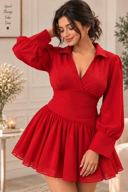 Ruby Wrap Mini Dress
