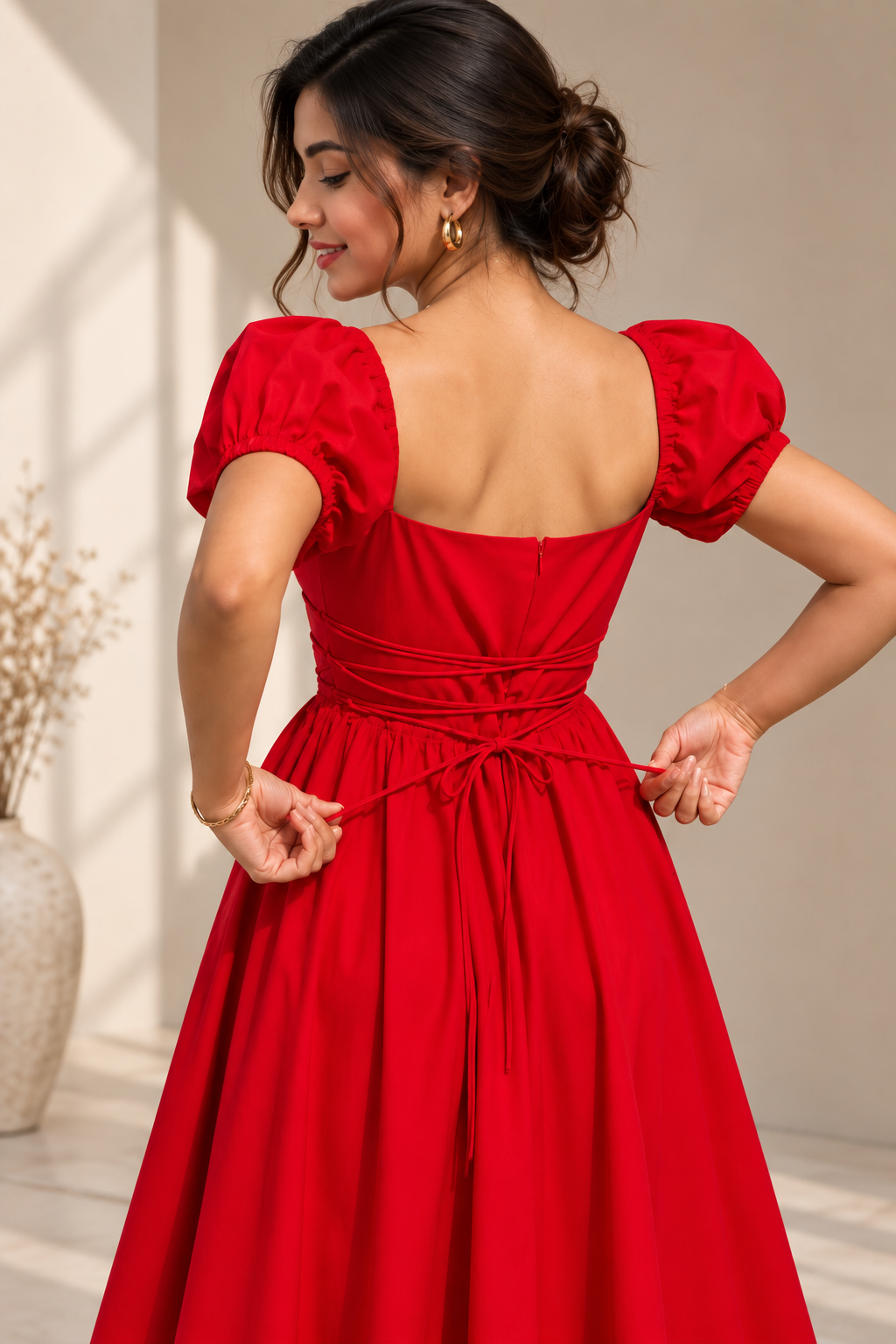 Scarlet Romance Tie Up Dress