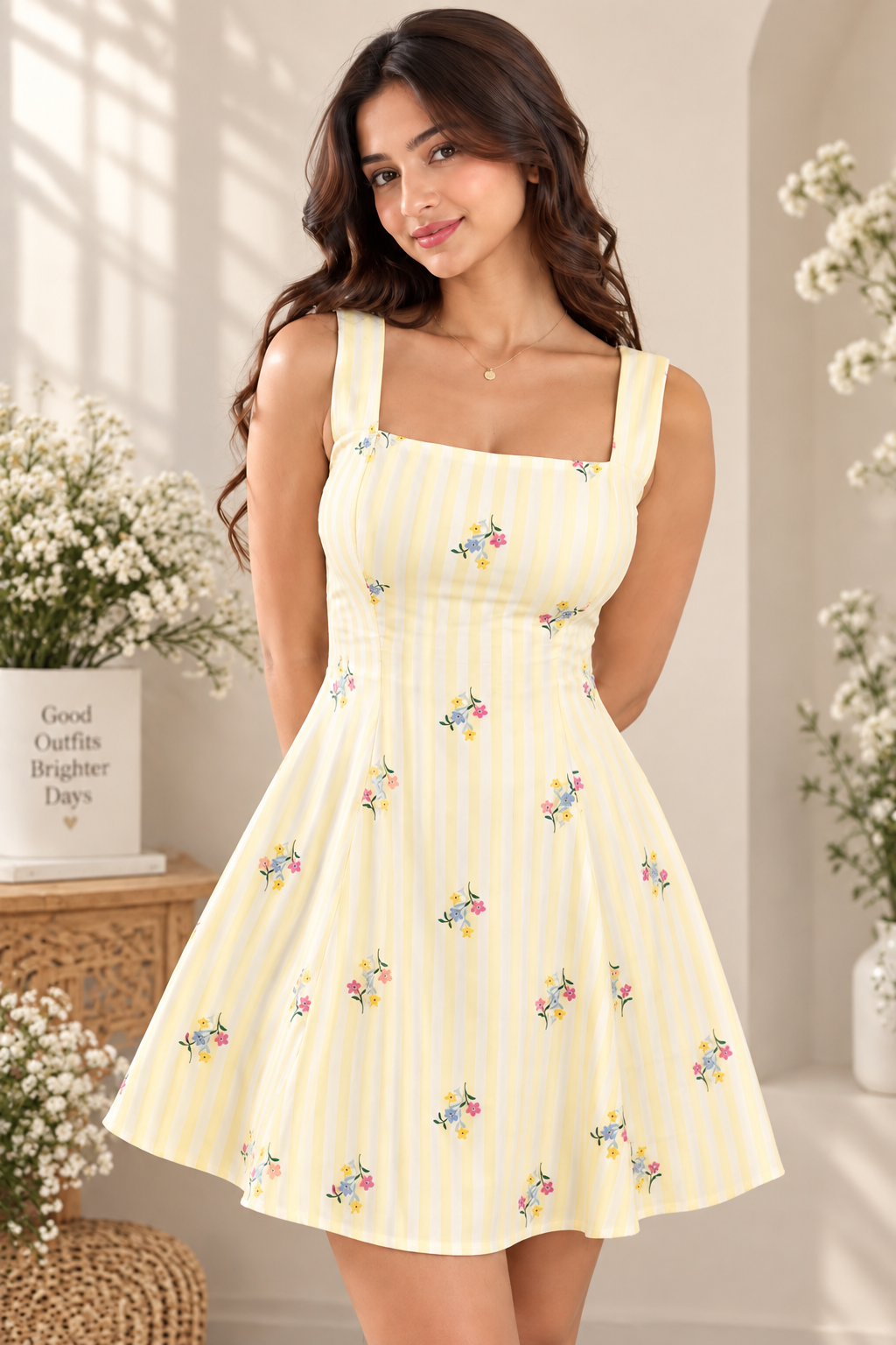 Sunshine Floral Mini Dress